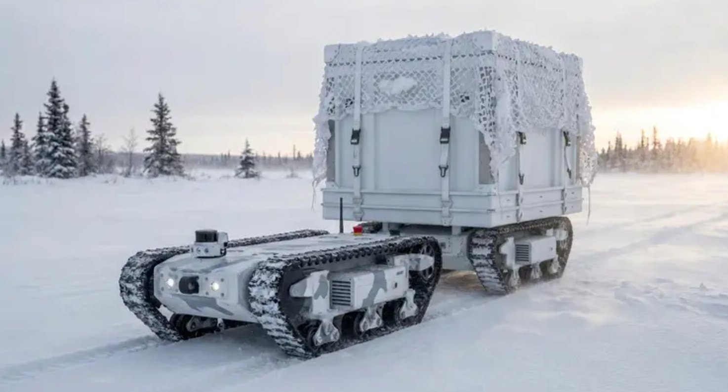 Tracked UGV cargo concept in winter conditions